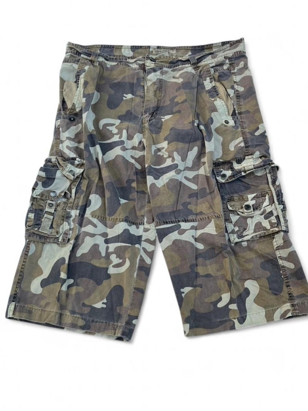 Men's Camo Cargo Hybrid Shorts - Green Camouflage